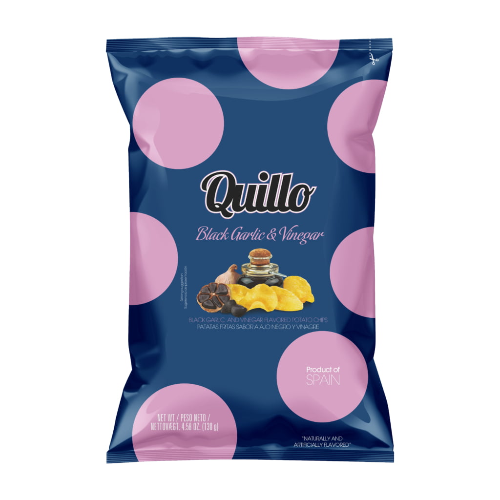 Quillo - Black Garlic + Vinegar chips (130g)