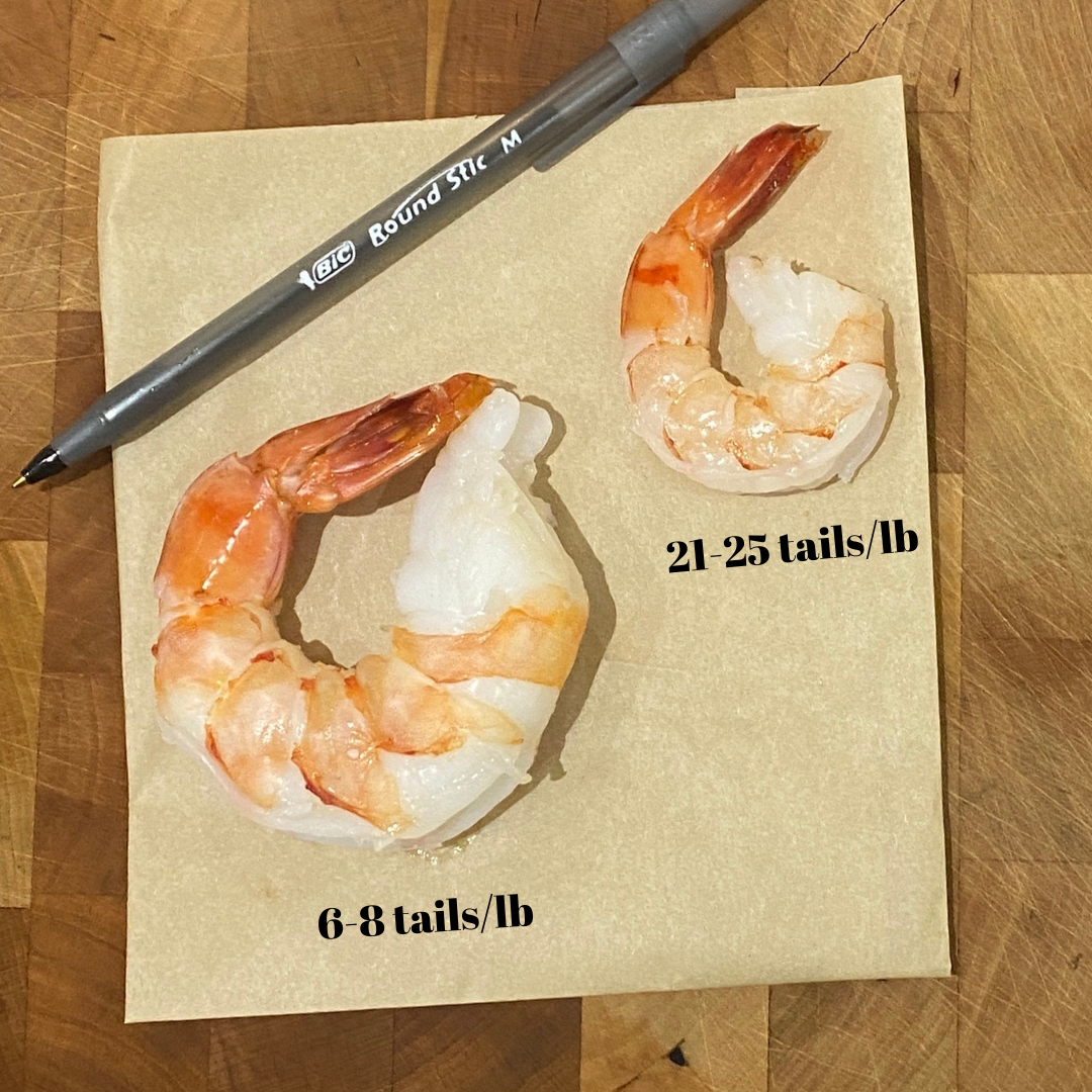 Ready to Serve 8 pieces of 6-8 Shrimp Tales