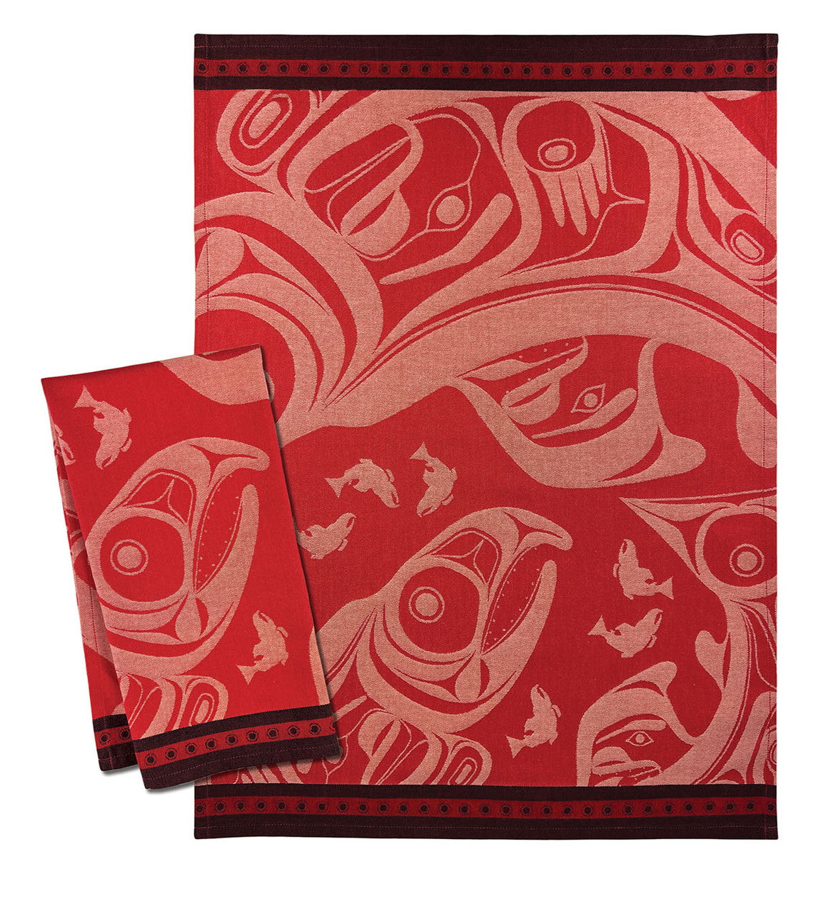 Tea Towel - Pink Salmon by Corey Bulpitt