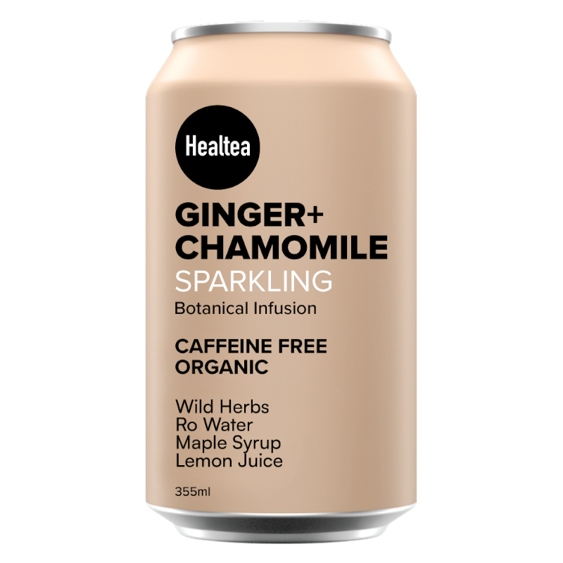 Healtea Ginger & Chamomile Sparkling can