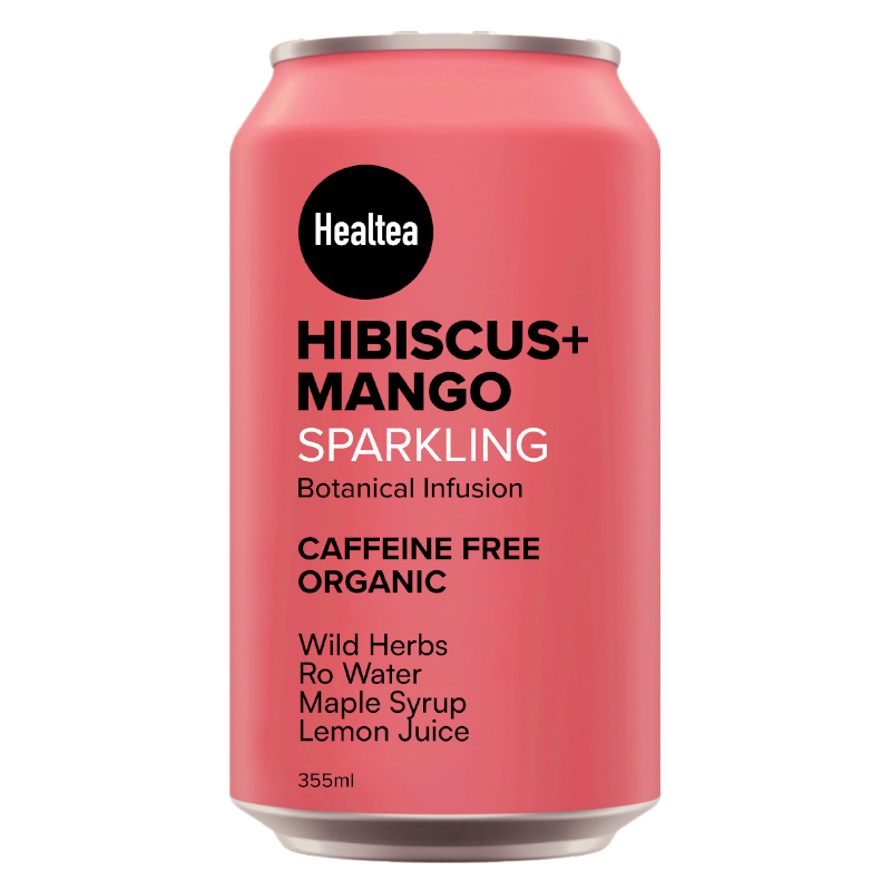 Healtea Hibiscus & Mango Sparkling can