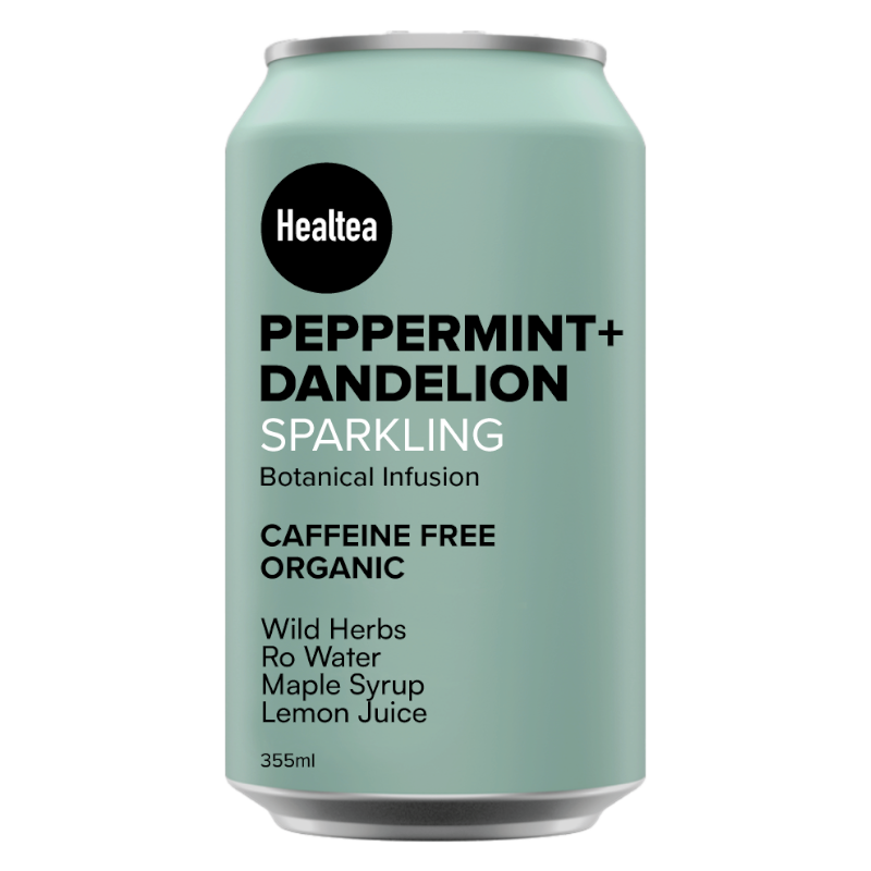 Healtea Peppermint & Dandelion Sparkling can