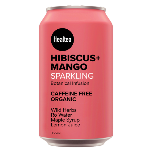 Healtea Hibiscus & Mango Sparkling can