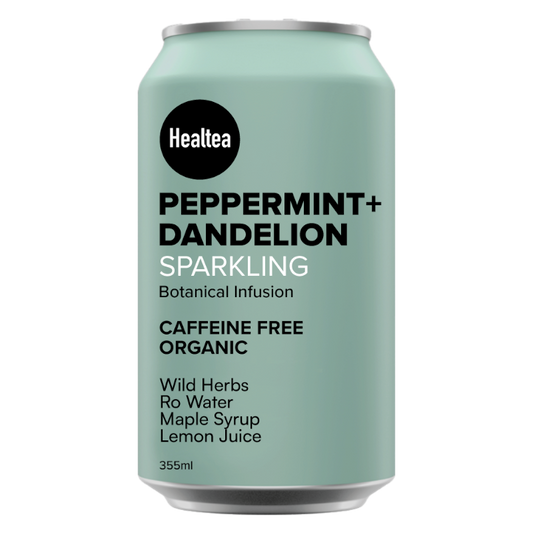 Healtea Peppermint & Dandelion Sparkling can