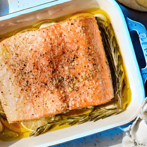 Slow & Low Marinated Roast Spring Salmon for 4+ (per person)