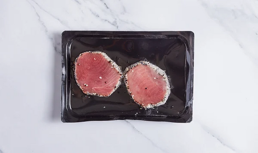 Ahi Tuna Steaks, sesame crusted